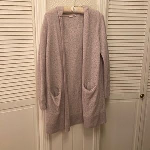 Pink Fall Cardigan pockets and hood